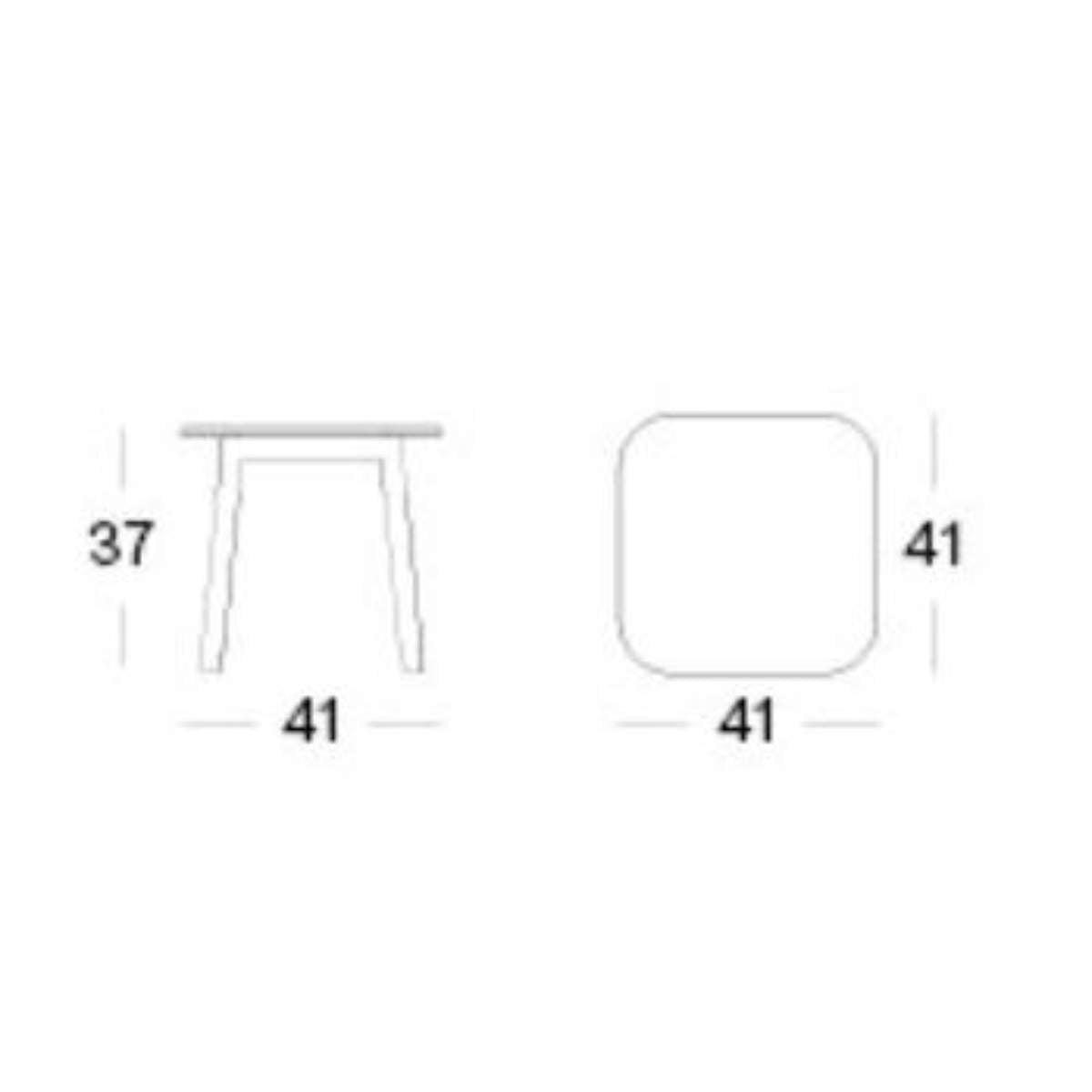 Vincent Shepherd David Outdoor Side Table Teak Ceramic
