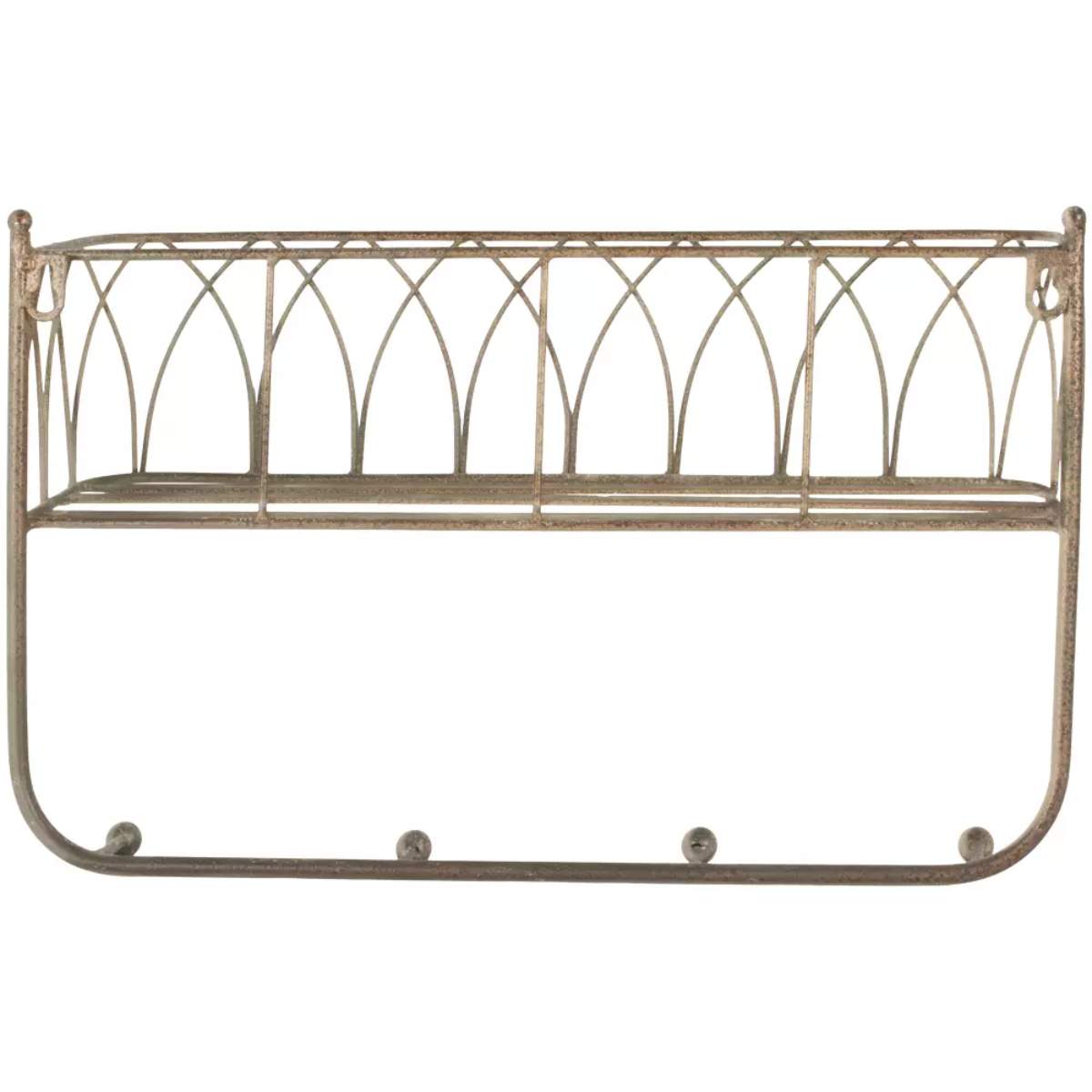 Grand Illusions Decorative Shelf With Hooks Large