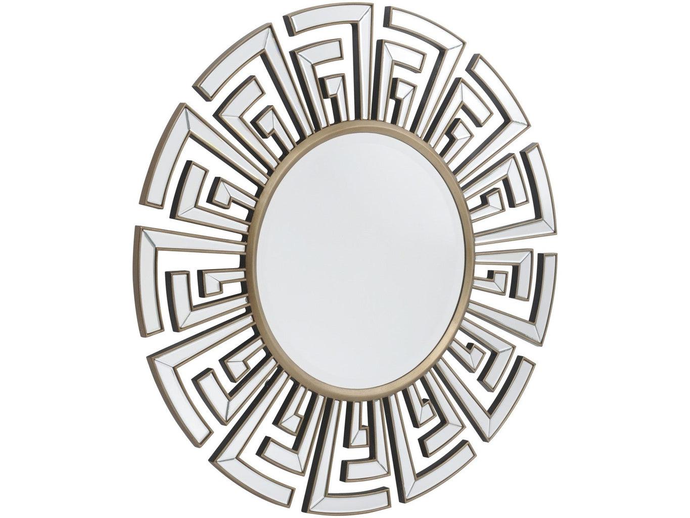 Delano Art Deco Round Mirror-Beaumonde