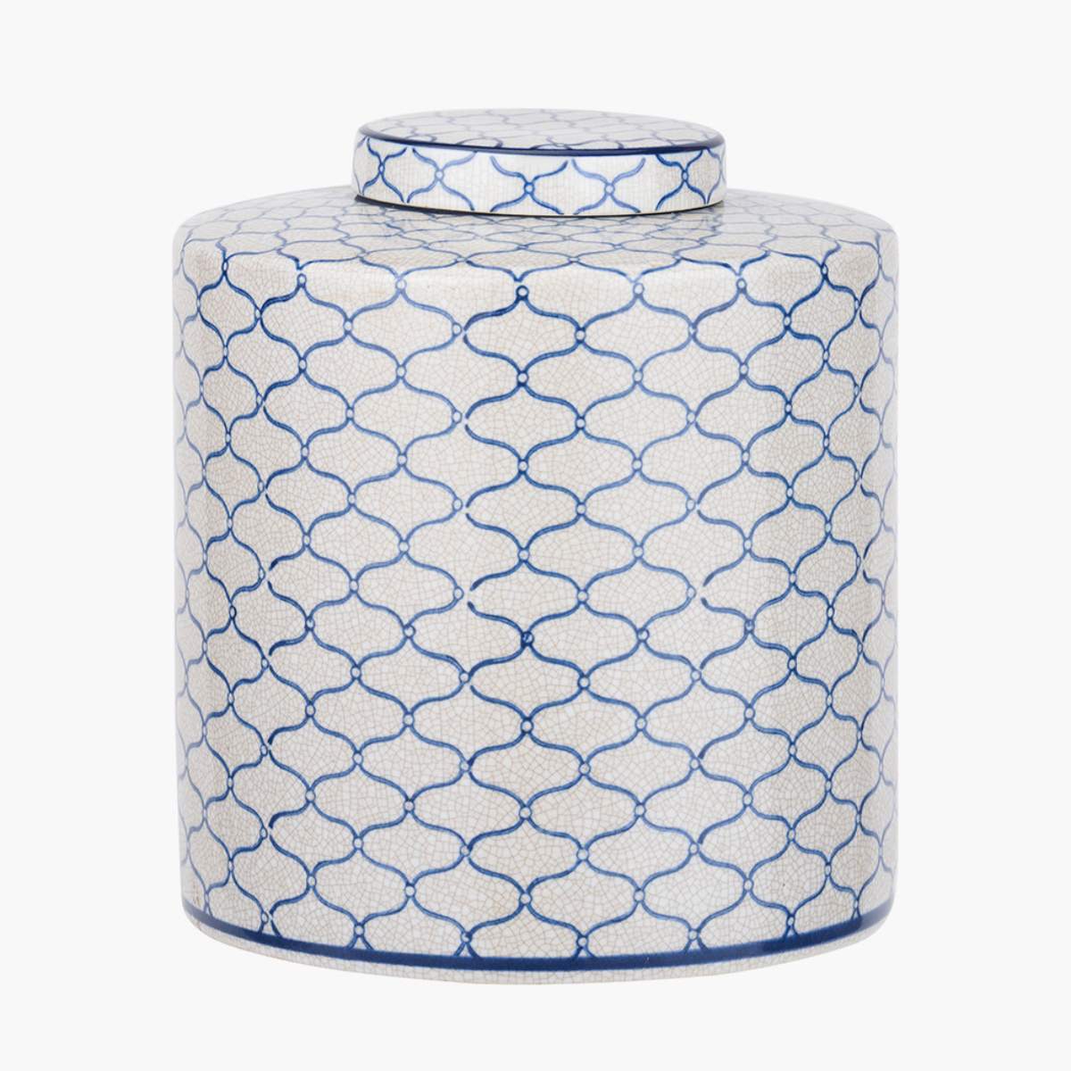 Pacific Lifestyle Demetri Grey and Blue Ceramic Lidded Ginger Jar