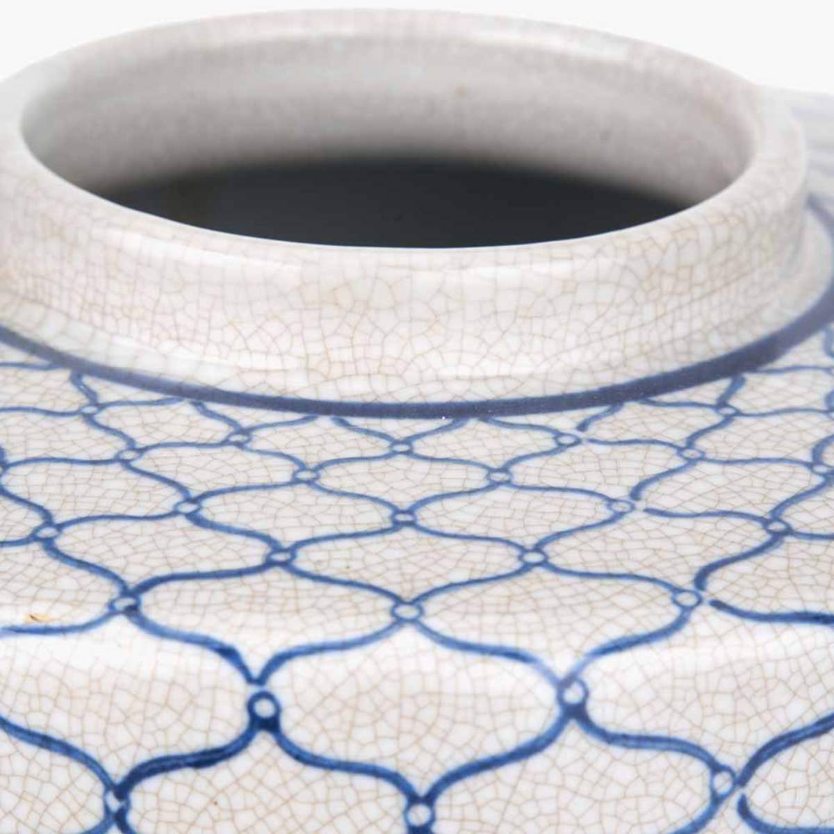 Pacific Lifestyle Demetri Grey and Blue Ceramic Lidded Ginger Jar