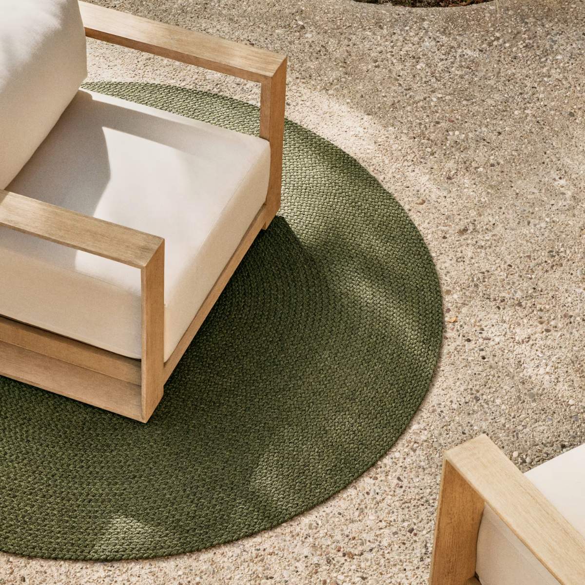 Kave Home Rug Despas in synthetic fibers beige Ø150 cm