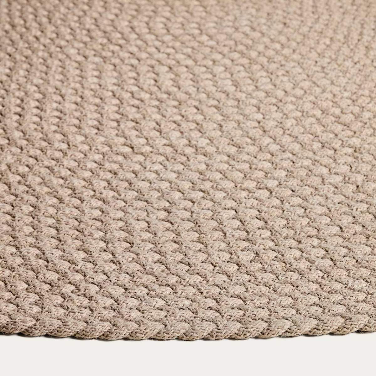 Kave Home Despas ecru synthetic fibre rug Ø200cm