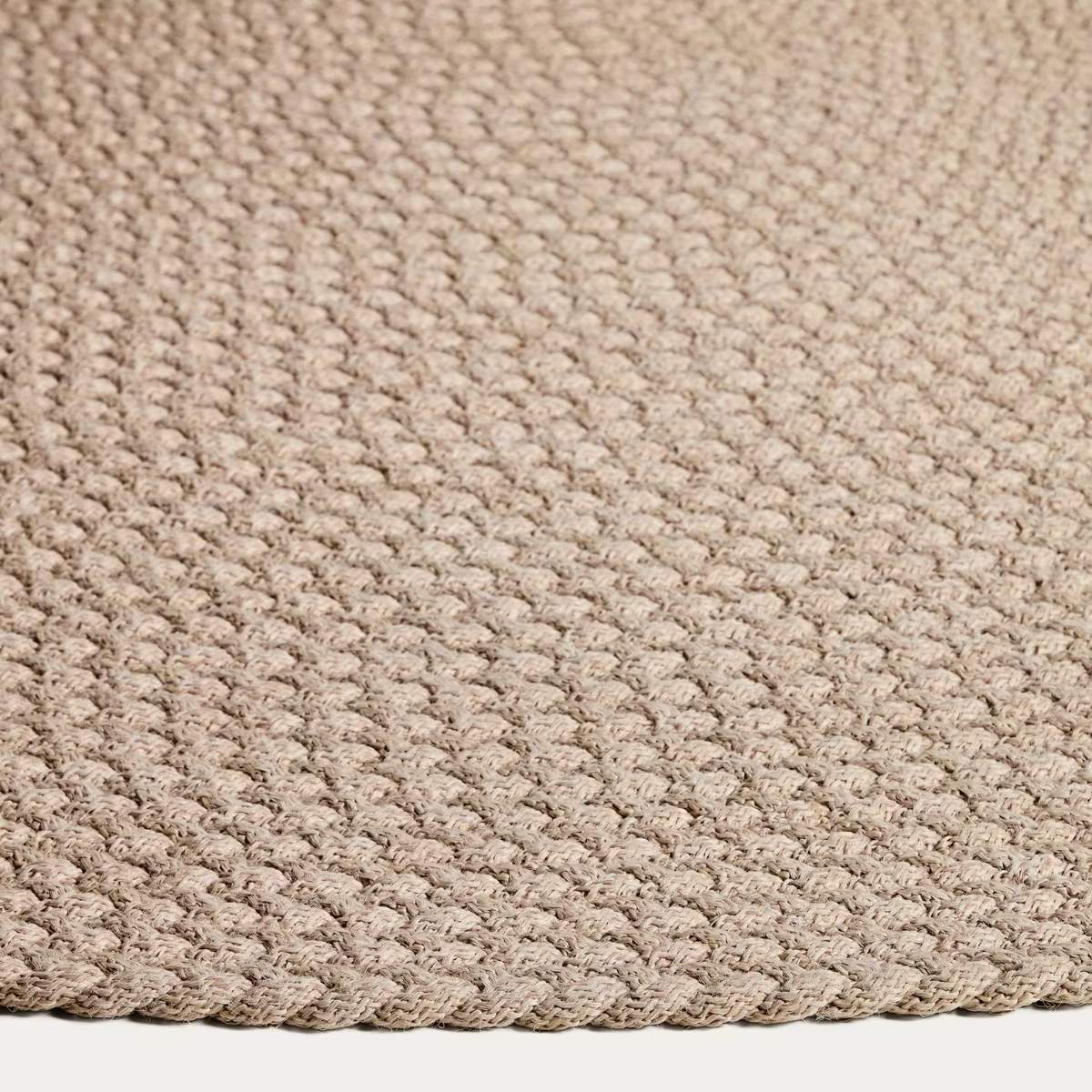 Kave Home Despas ecru synthetic fibre rug Ø150cm