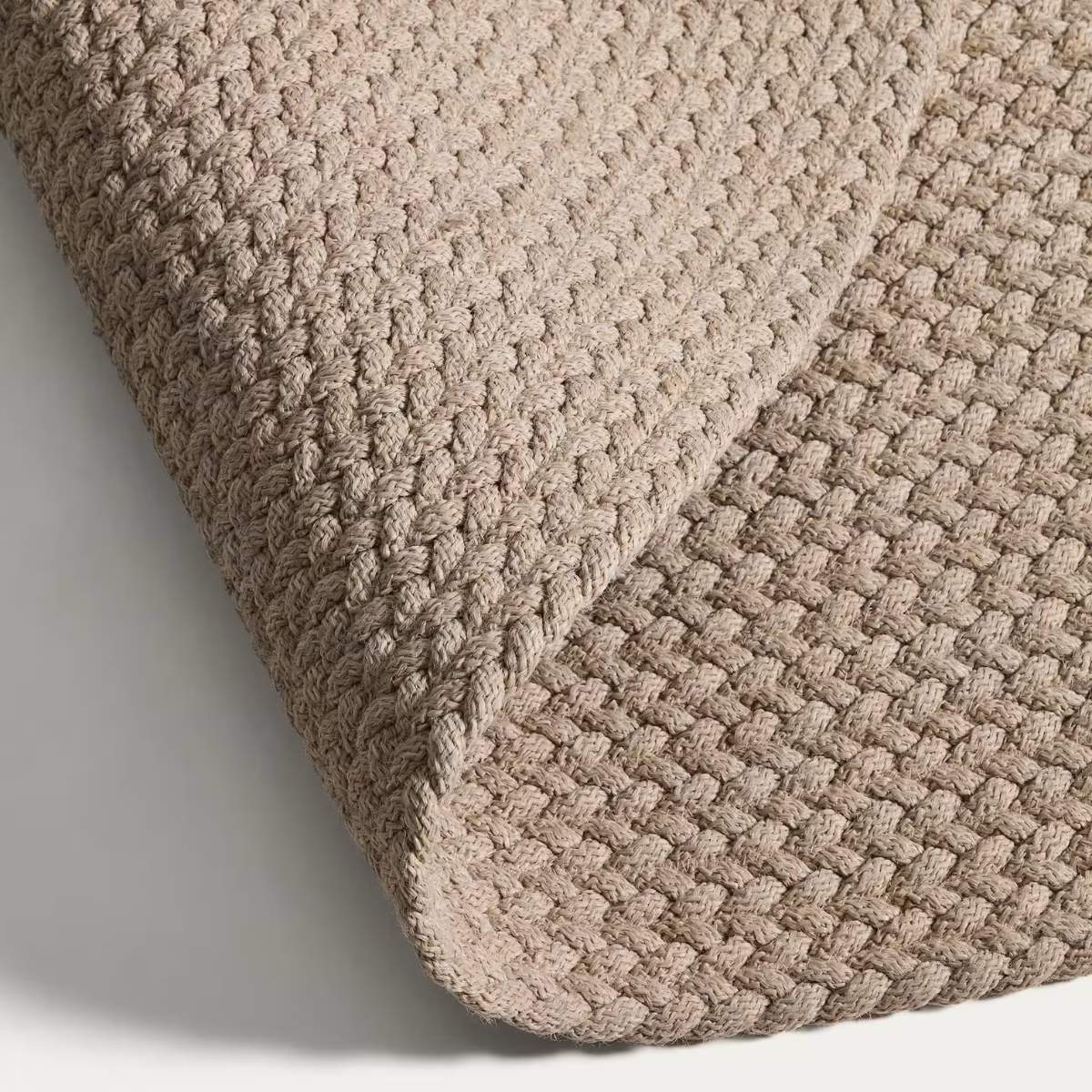 Kave Home Despas ecru synthetic fibre rug Ø150cm