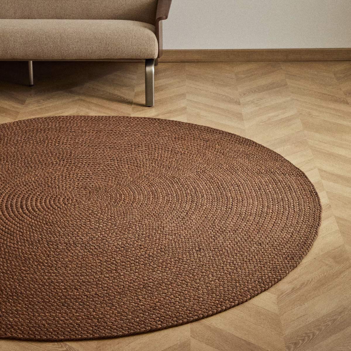 Kave Home Rug Despas in synthetic fibers terracotta Ø200 cm