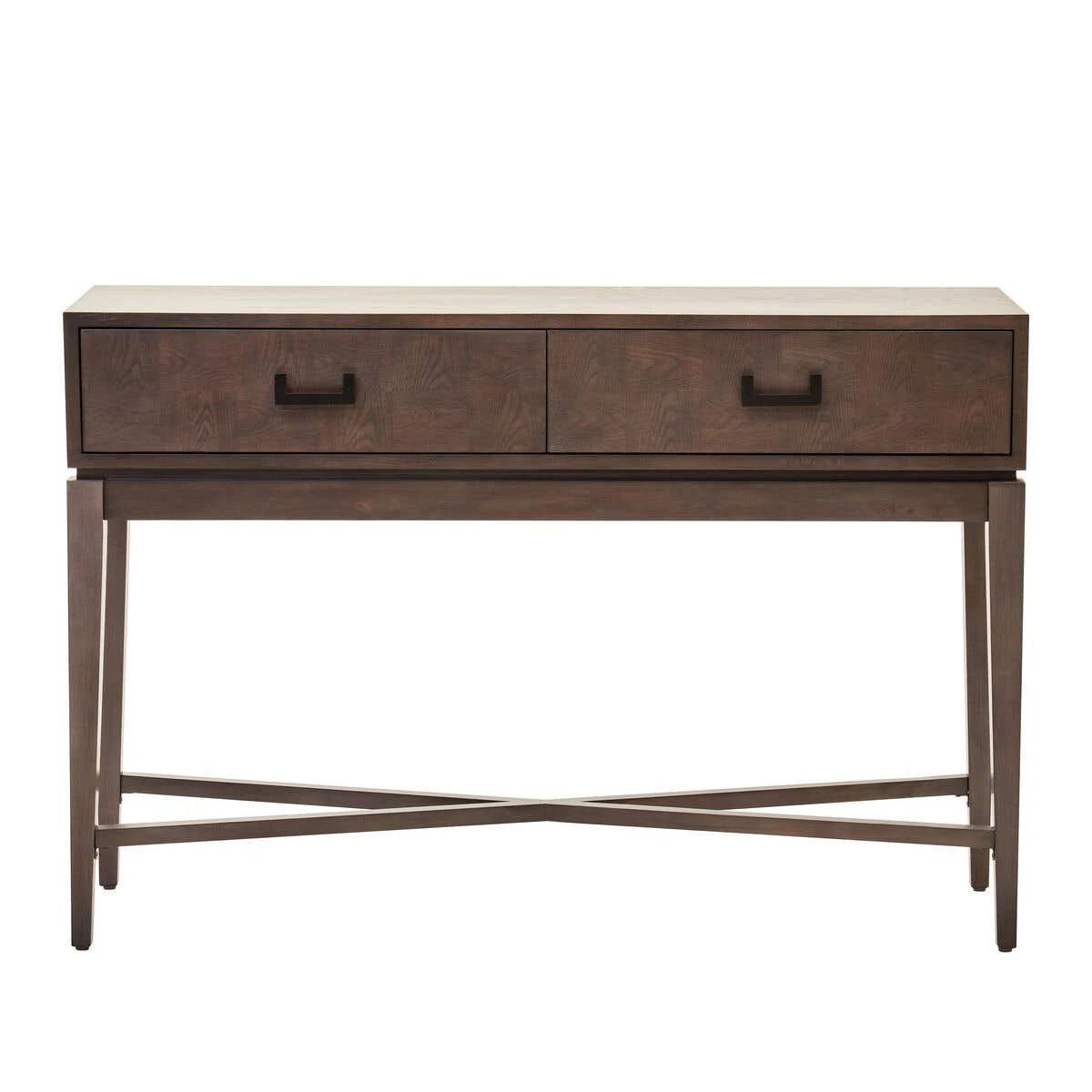 Beaumonde Home Dimaro Antique Grey Two Drawer Console Table