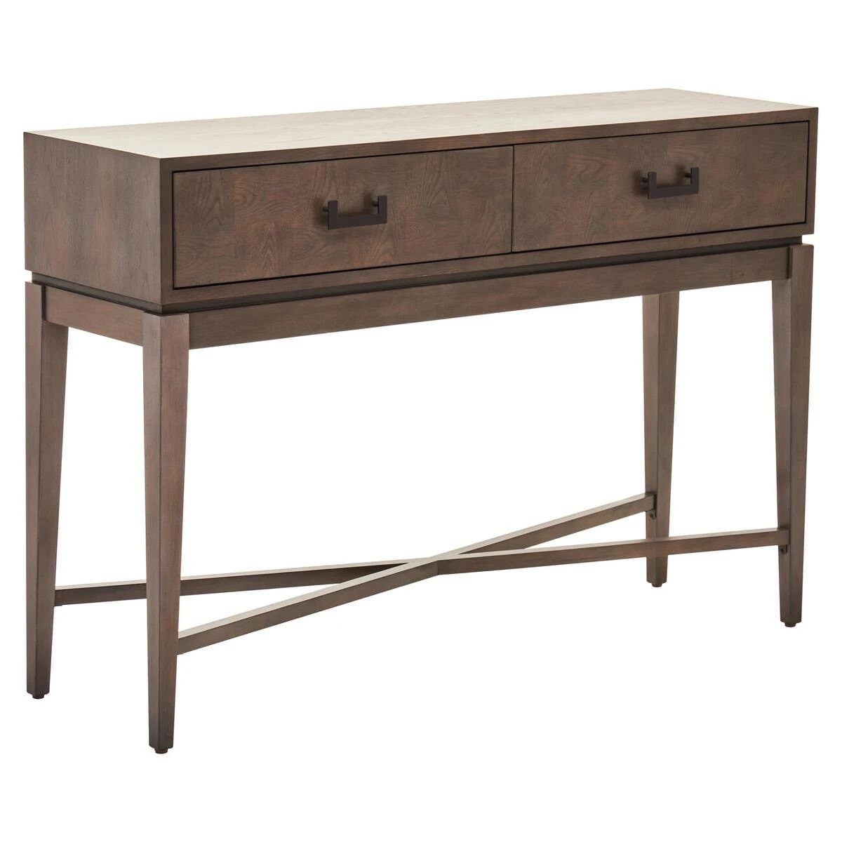 Beaumonde Home Dimaro Antique Grey Two Drawer Console Table