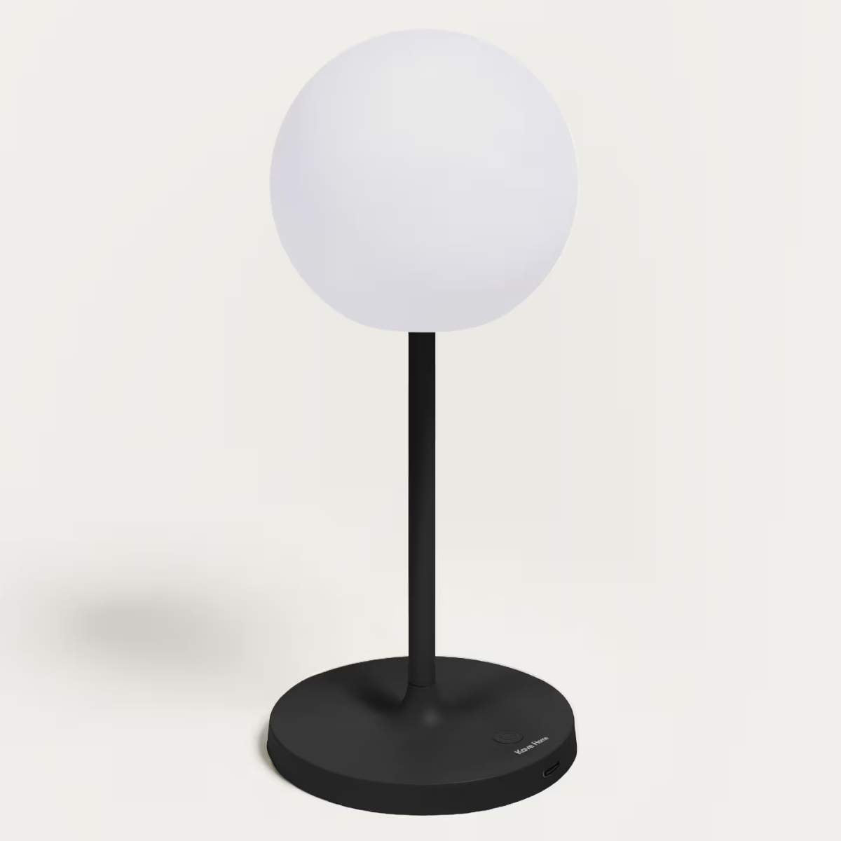 Kave Home Dinesh outdoor table lamp in grey aluminium 40 cm