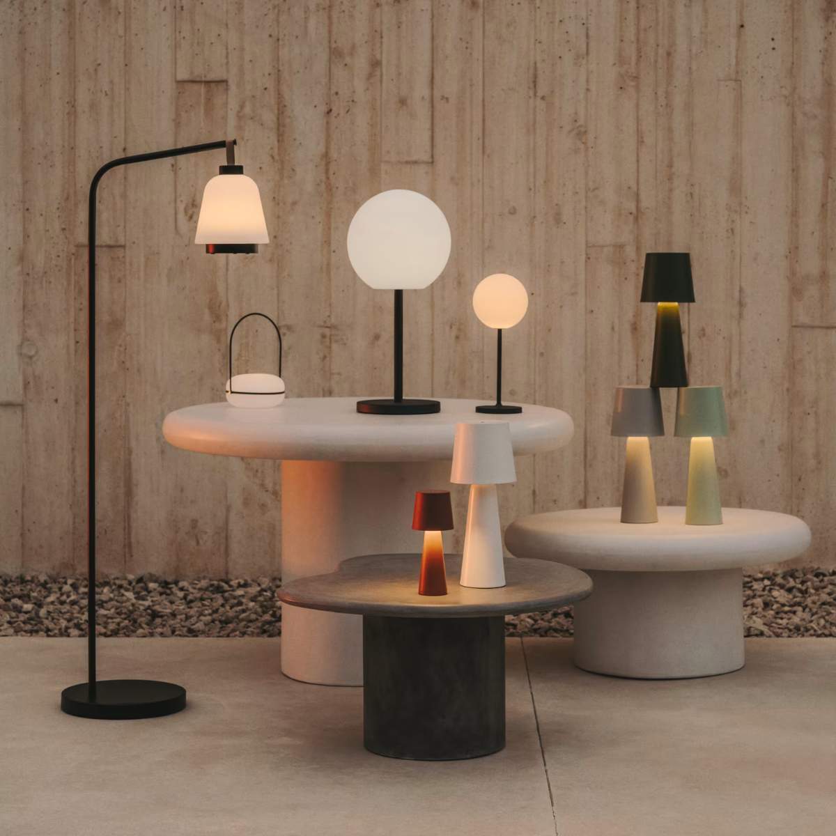 Kave Home Outdoor Dinesh table lamp in black steel