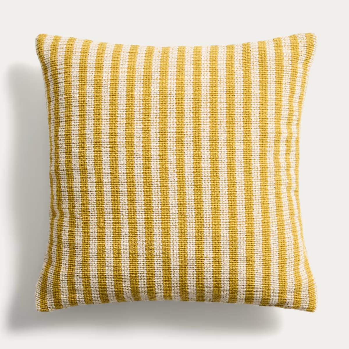 Kave Home Dirome yellow striped 100% PET cushion cover 45 x 45 cm