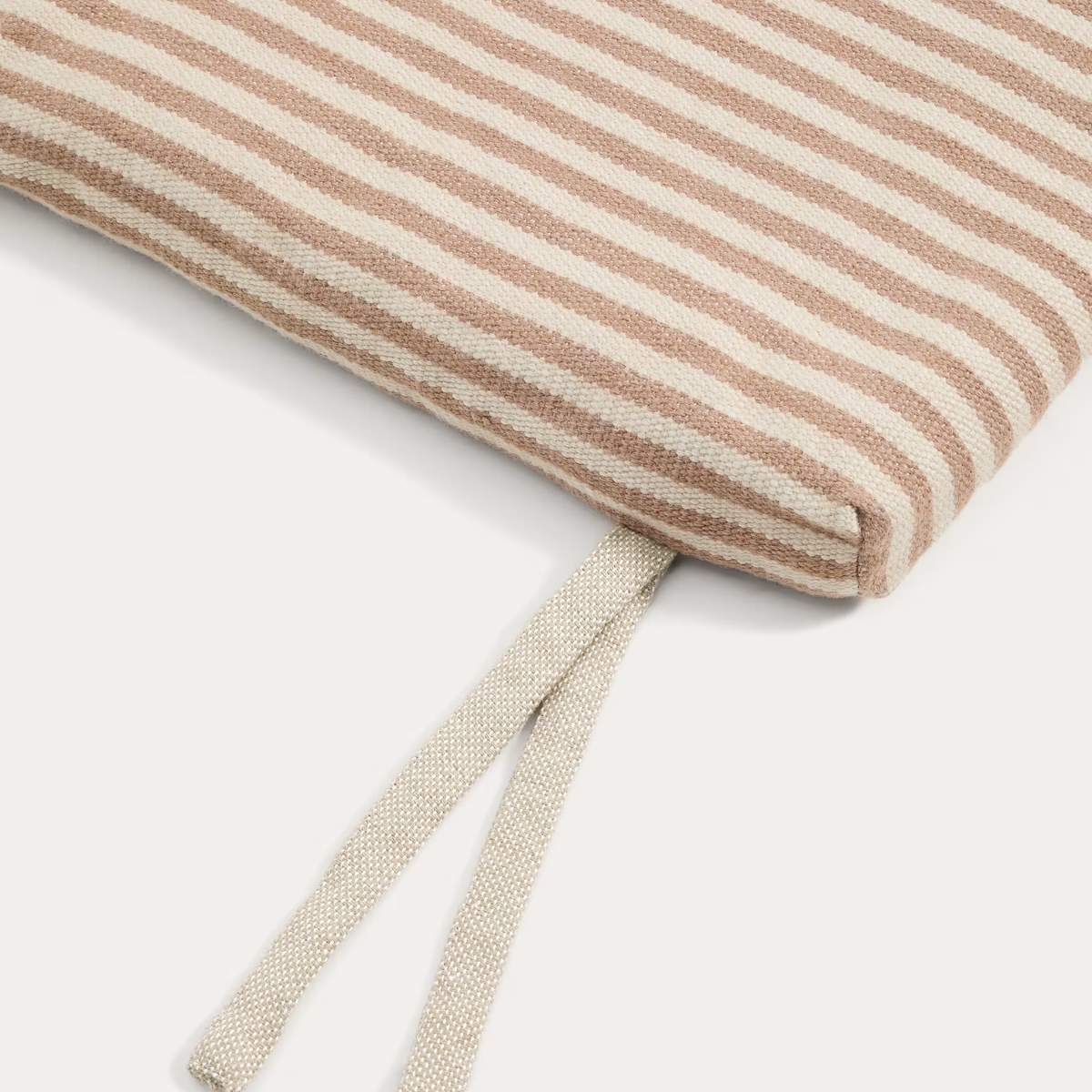 Kave Home Dirome orange striped 100% PET sun lounger cushion 50 x 175cm