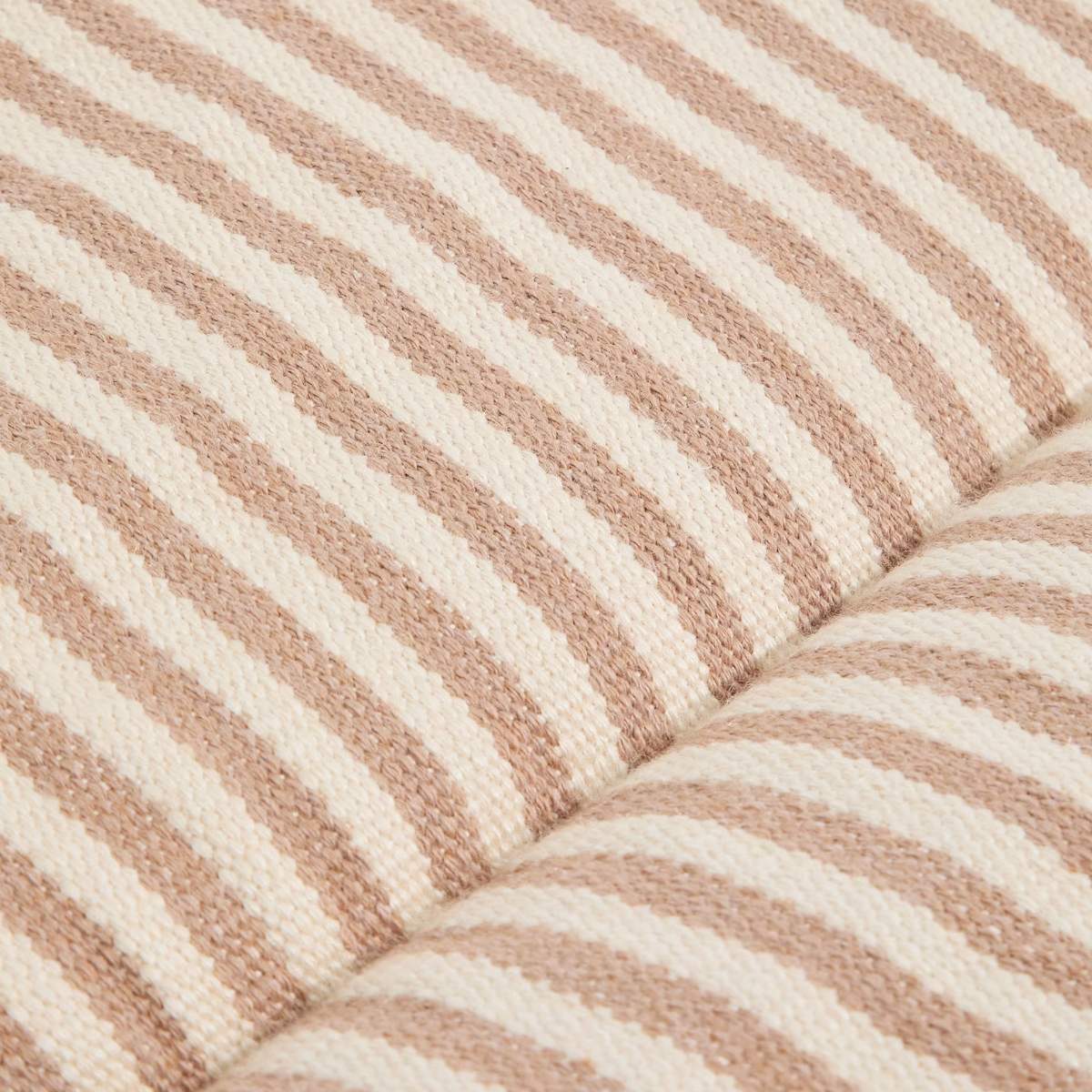 Kave Home Dirome orange striped 100% PET sun lounger cushion 50 x 175cm