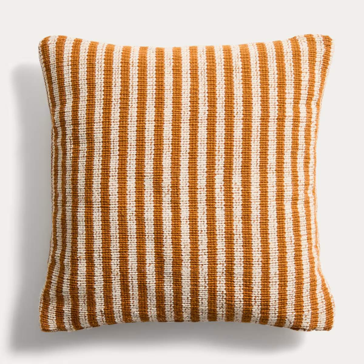 Kave Home Dirome yellow striped 100% PET cushion cover 45 x 45 cm