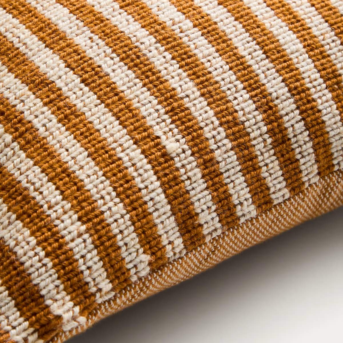 Kave Home Dirome yellow striped 100% PET cushion cover 45 x 45 cm