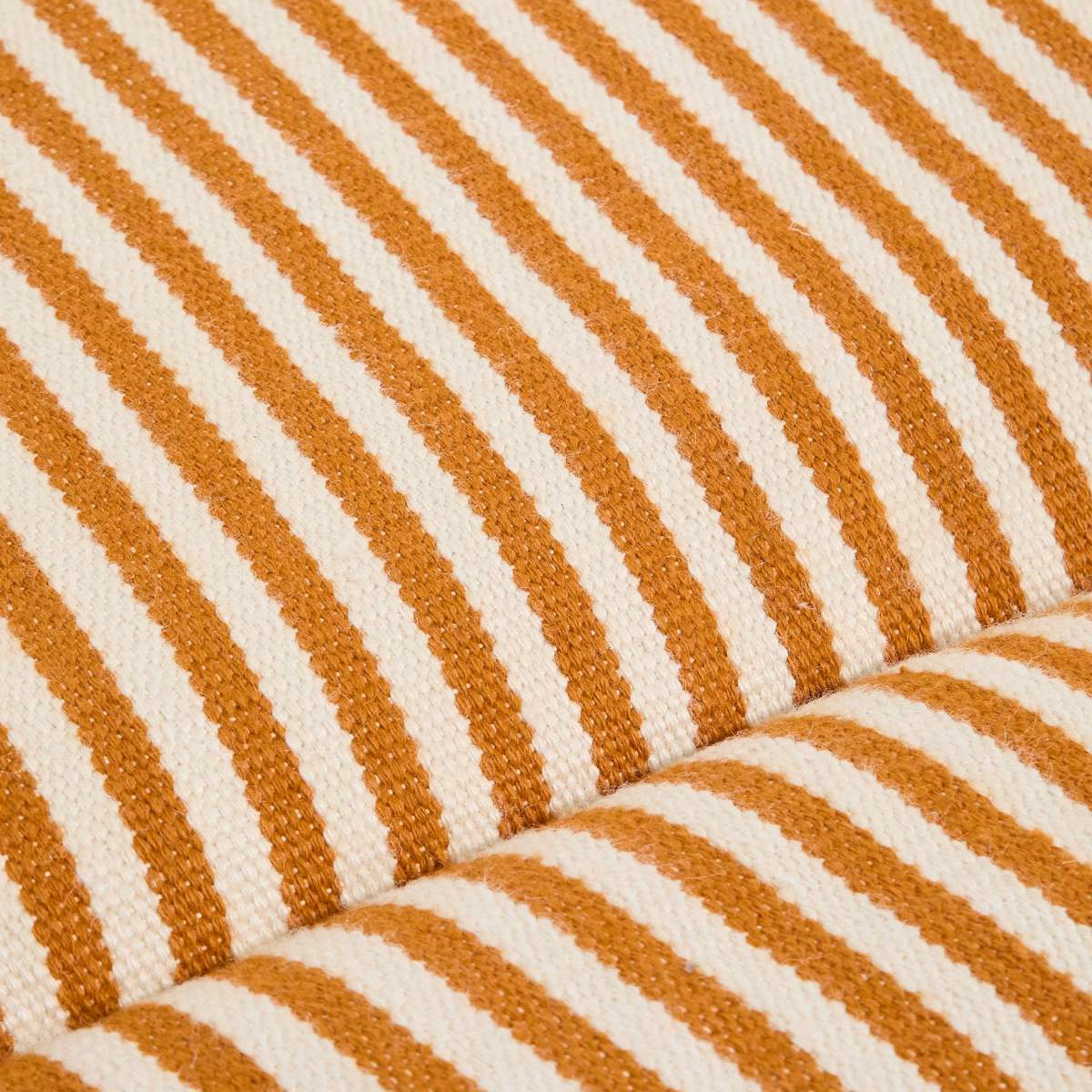 Kave Home Dirome orange striped 100% PET sun lounger cushion 50 x 175cm