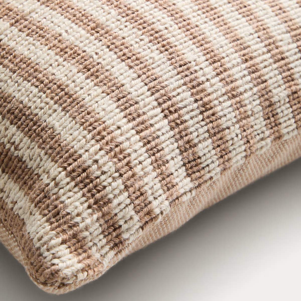Kave Home Dirome yellow striped 100% PET cushion cover 45 x 45 cm