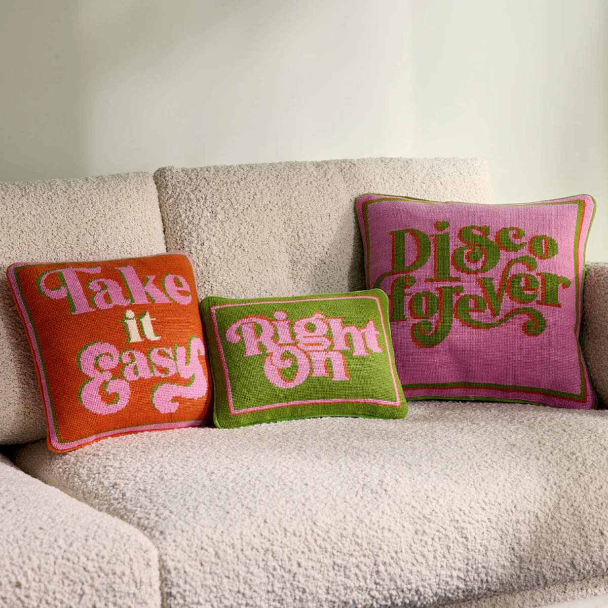 Jonathan Adler Disco Forever Needlepoint Cushion