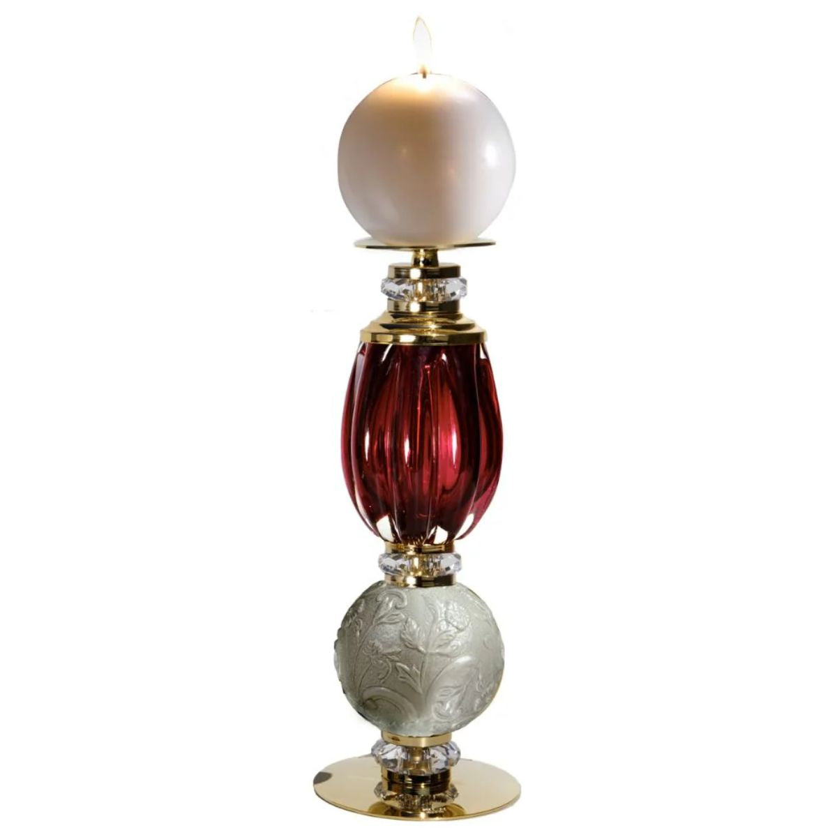 Villari Diva Ava Taormina Candle Holder - Ruby
