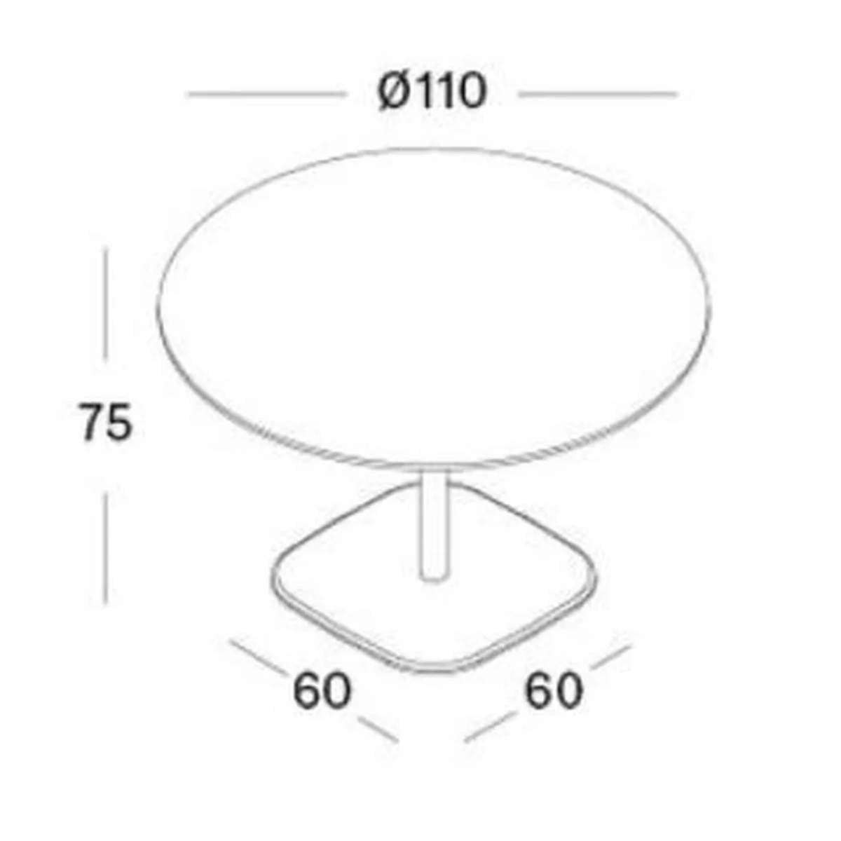 Vincent Shepherd Doris Bistro Dining Table 110 CM