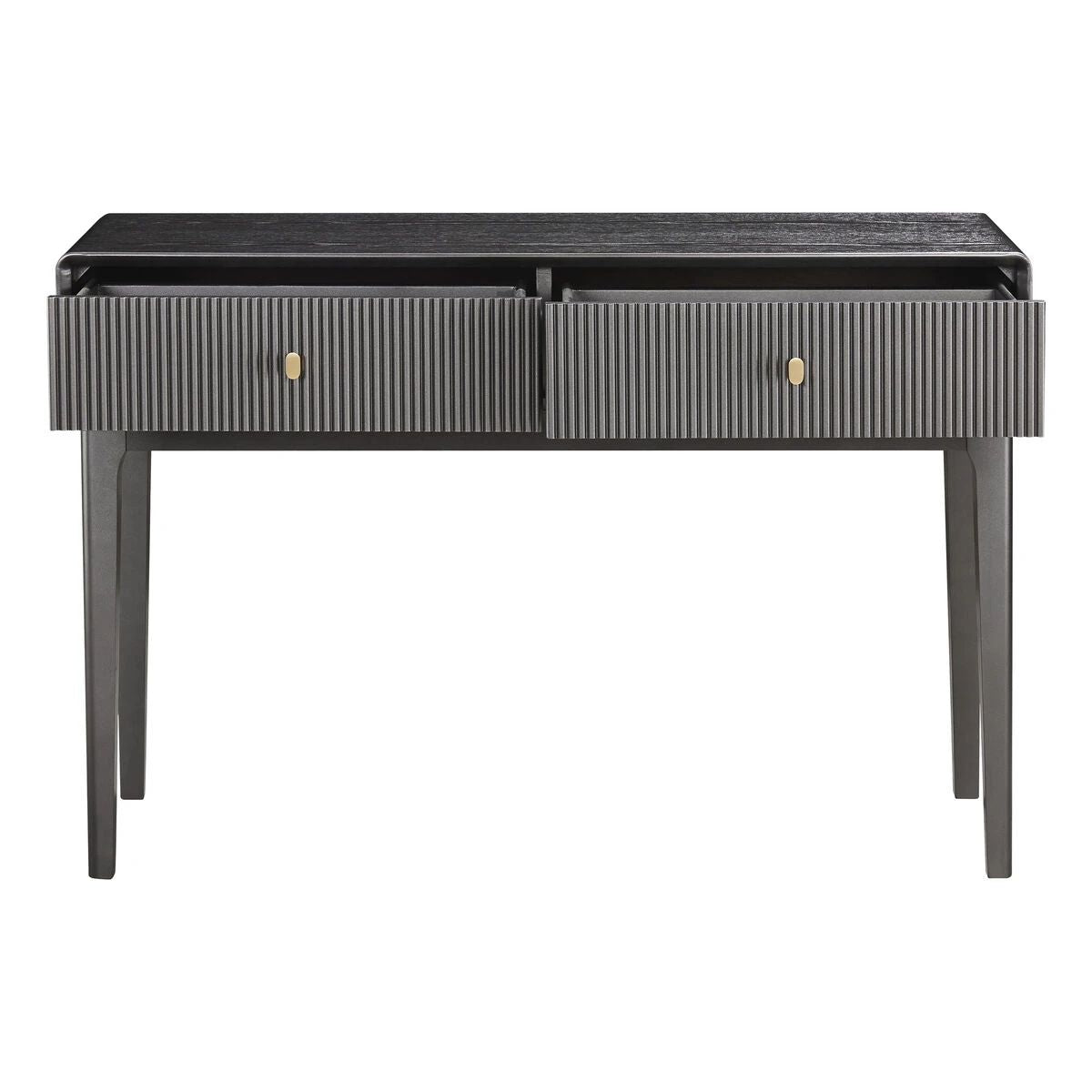 Beaumonde Home Dorsino Brown Grey Wood Veneer Two Drawer Dressing Table