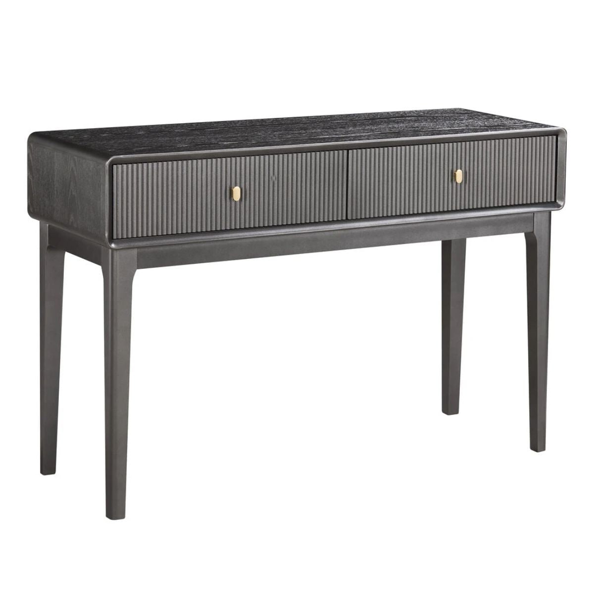 Beaumonde Home Dorsino Brown Grey Wood Veneer Two Drawer Dressing Table