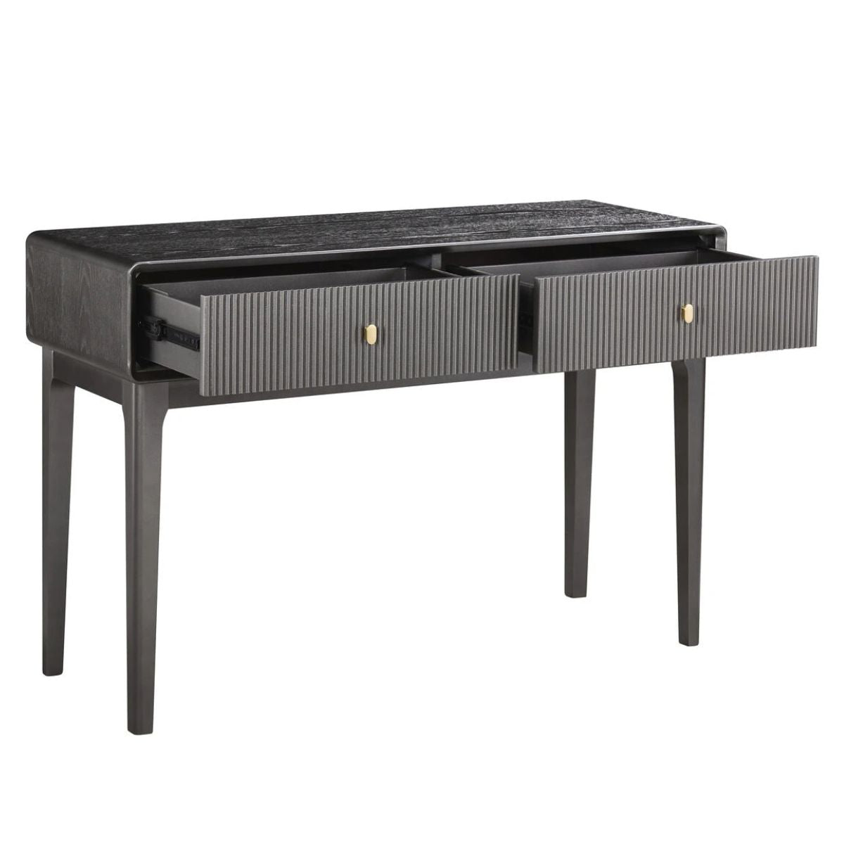 Beaumonde Home Dorsino Brown Grey Wood Veneer Two Drawer Dressing Table