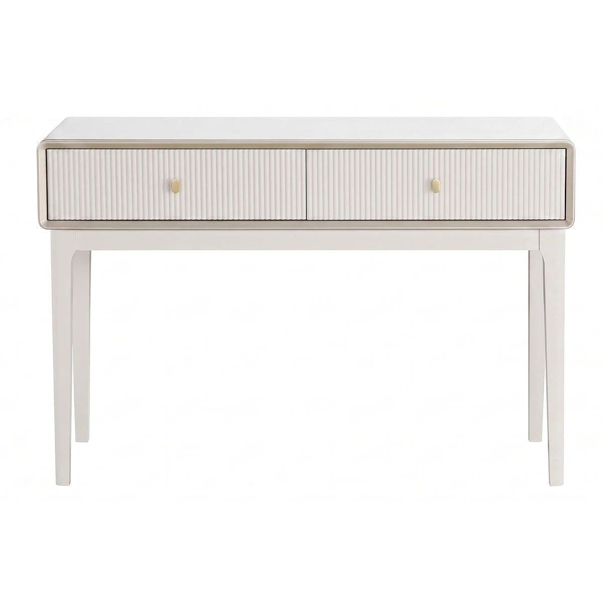 Beaumonde Home Dorsino Ivory Wood Veneer Two Drawer Dressing Table