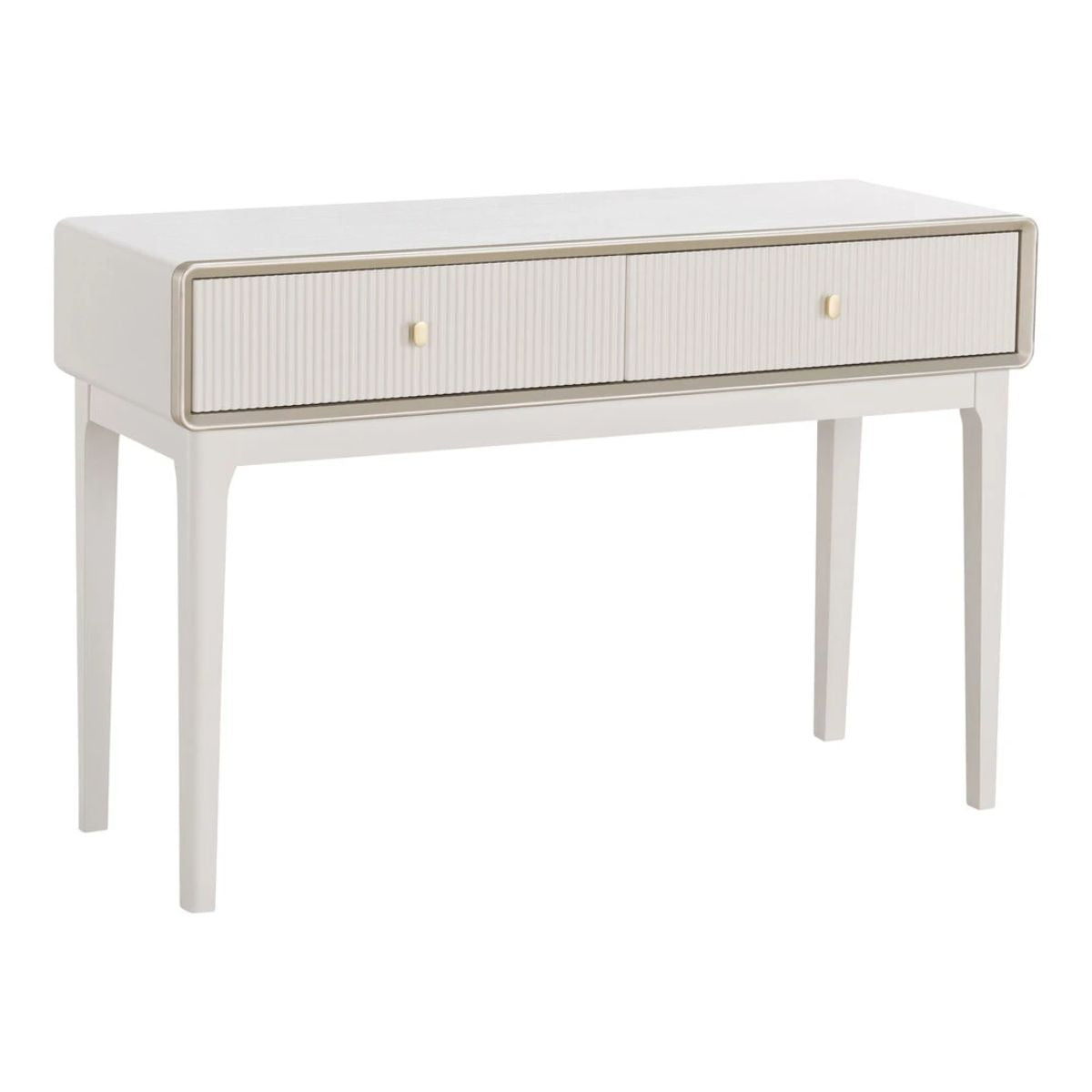 Beaumonde Home Dorsino Ivory Wood Veneer Two Drawer Dressing Table