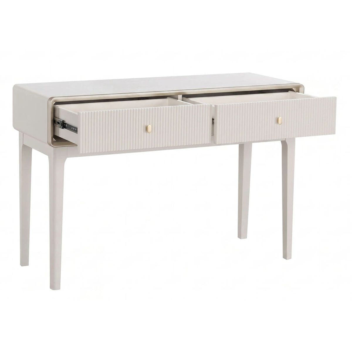Beaumonde Home Dorsino Ivory Wood Veneer Two Drawer Dressing Table