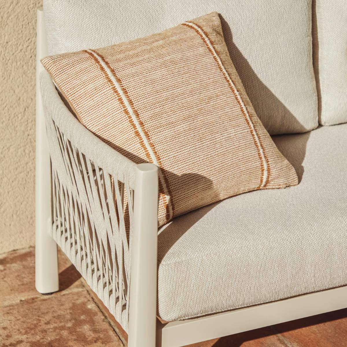 Kave Home Drati yellow 100% PET cushion cover 45 x 45 cm