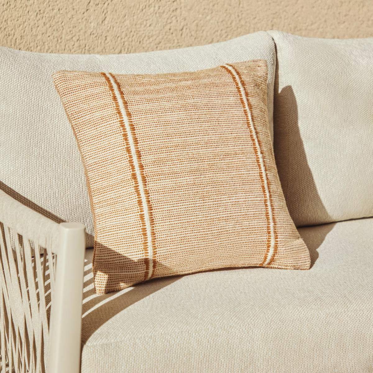 Kave Home Drati yellow 100% PET cushion cover 45 x 45 cm