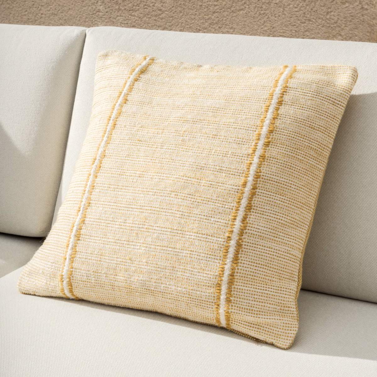 Kave Home Drati yellow 100% PET cushion cover 45 x 45 cm