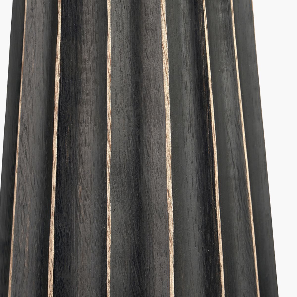 Pacific Lifestyle Draydon Black Wash Mango Wood Textured Cone Table Lamp