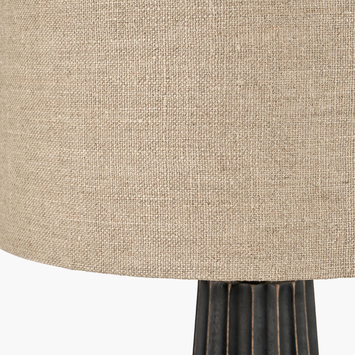 Pacific Lifestyle Draydon Black Wash Mango Wood Textured Cone Table Lamp