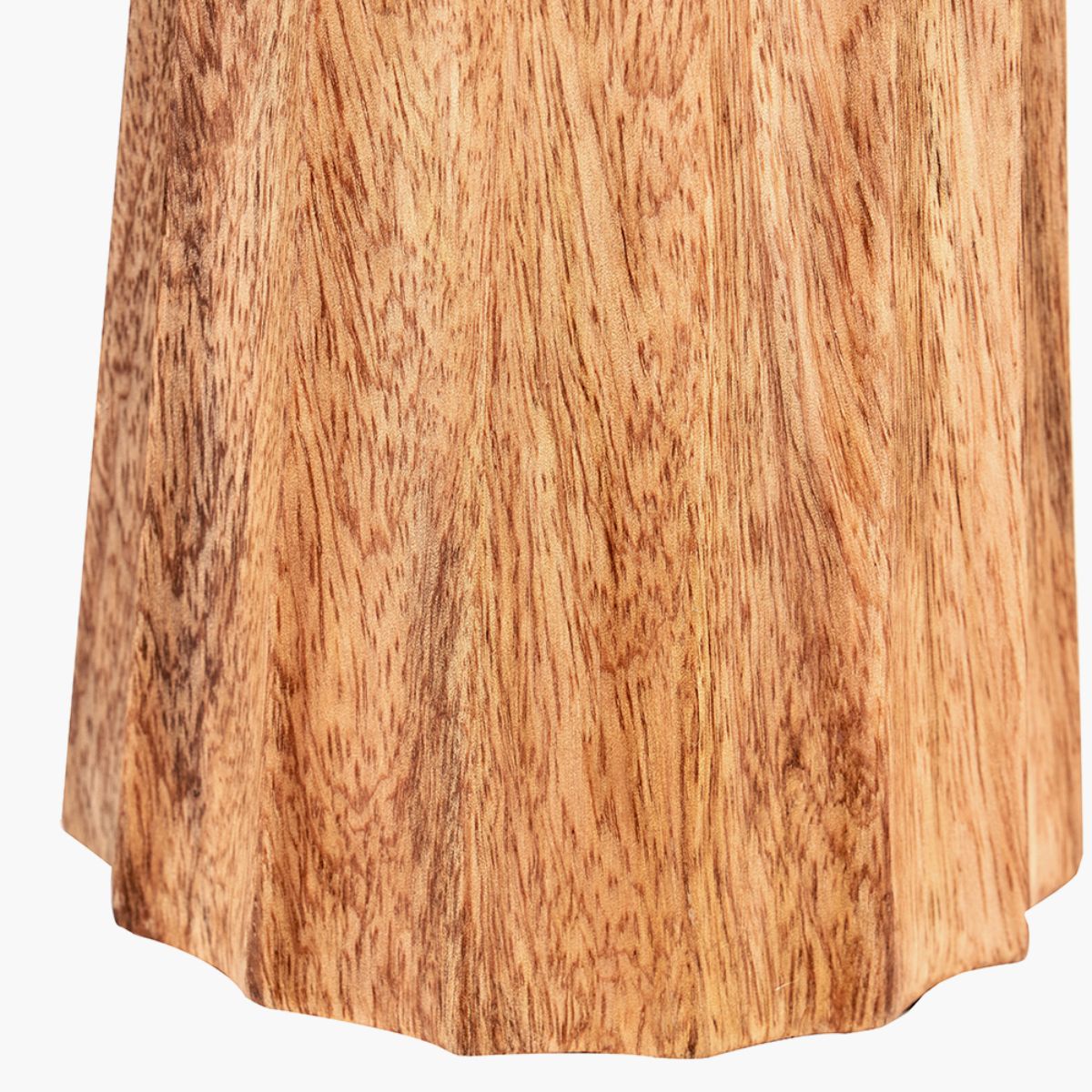 Pacific Lifestyle Draydon Natural Mango Wood Textured Cone Table Lamp