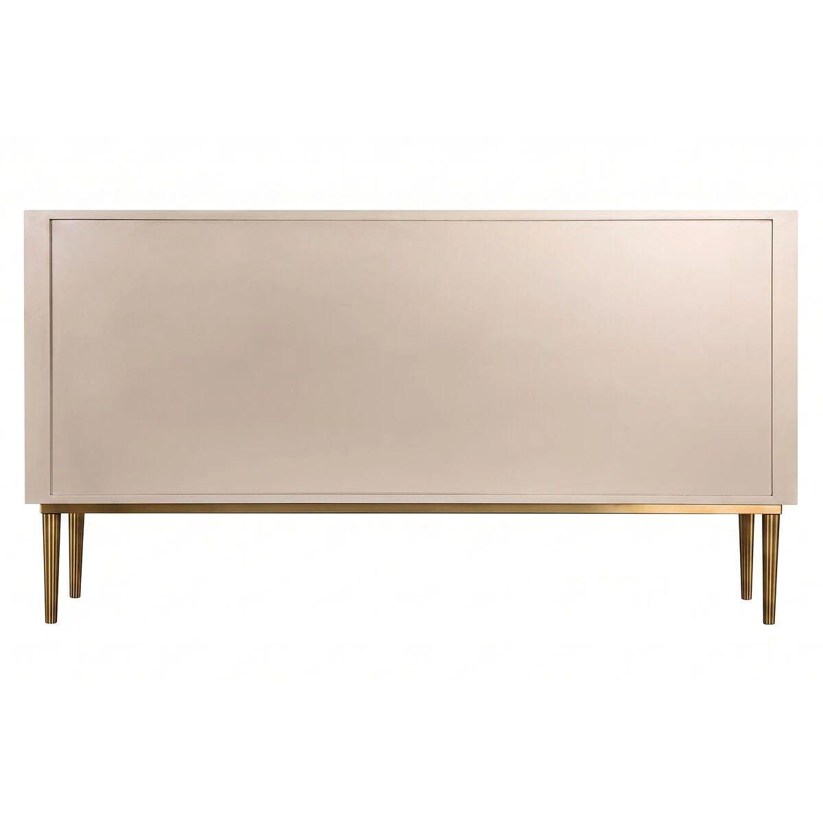 Beaumonde Home Dusino Champagne Gold Finish Three Door Flute Detail Sideboard