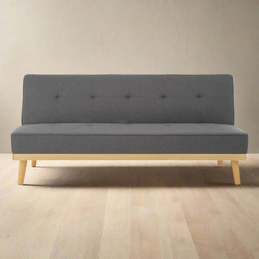 Beaumonde Home Stockholm 3 Seat Grey Sofa Bed-Beaumonde