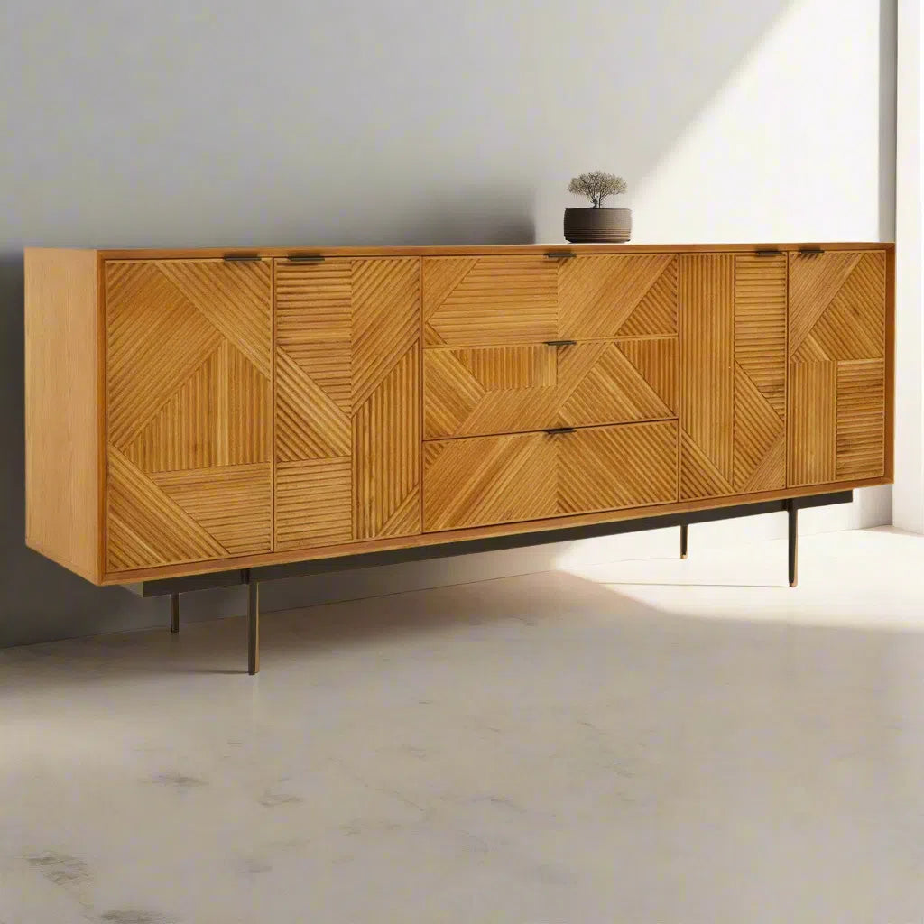 Beaumonde Home Jaikara Sideboard With Metal Legs-Beaumonde