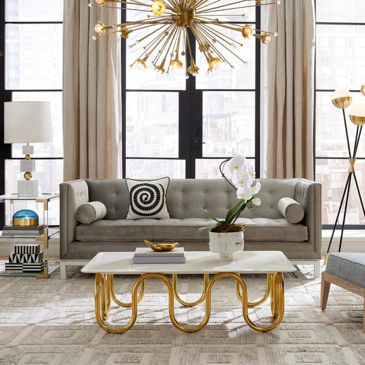 Jonathan Adler Eden Coil Embroidered Cushion