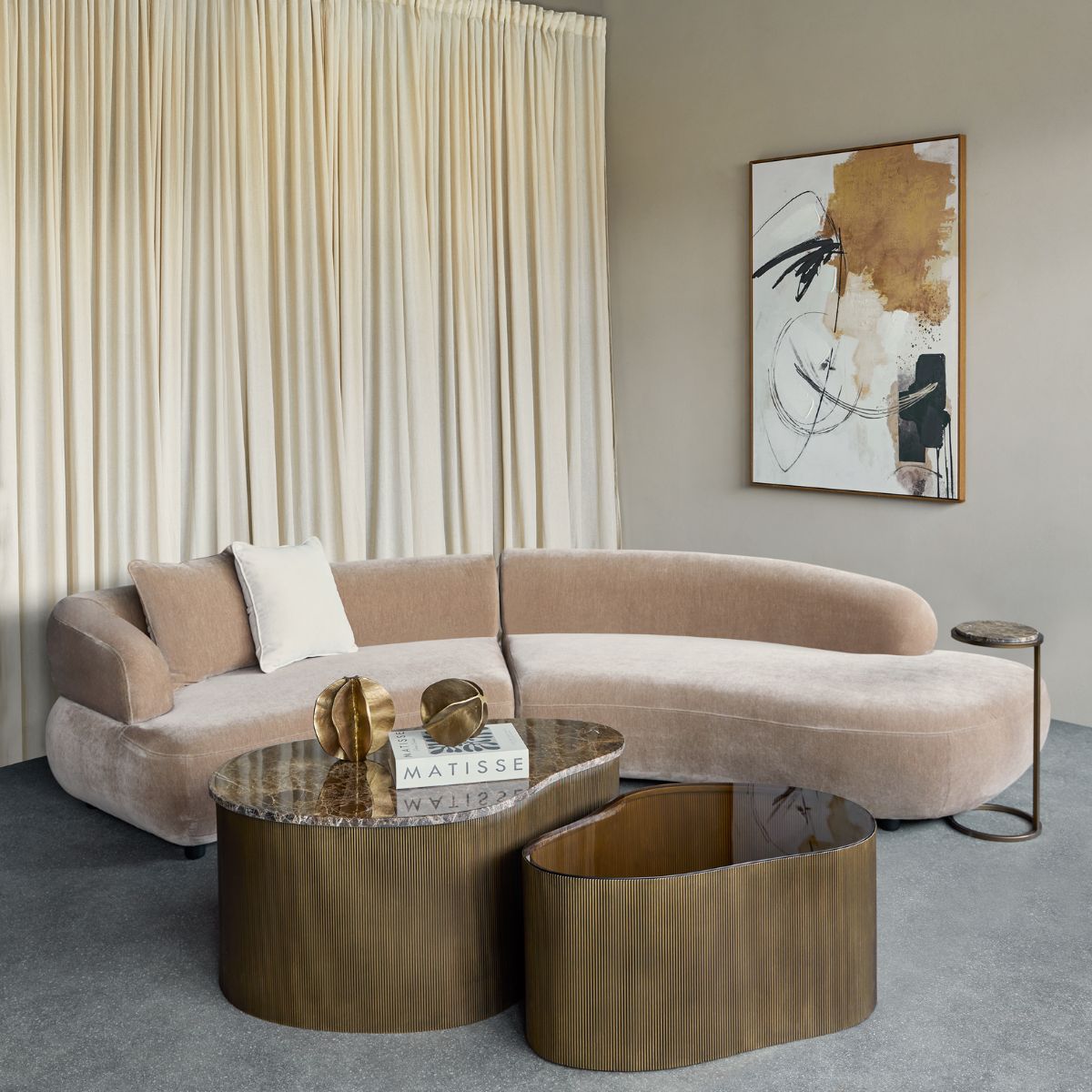 Libra Interiors Eden Modular Sofa in Mocha Velvet