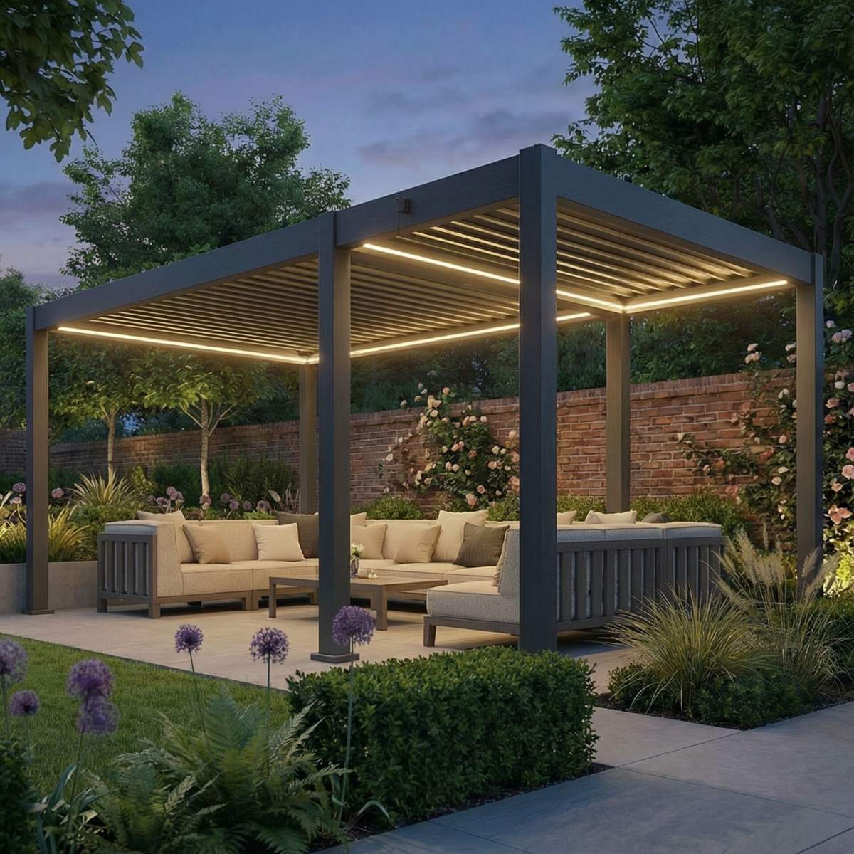 Maze - Eden Pergola Aluminium Manual Extension