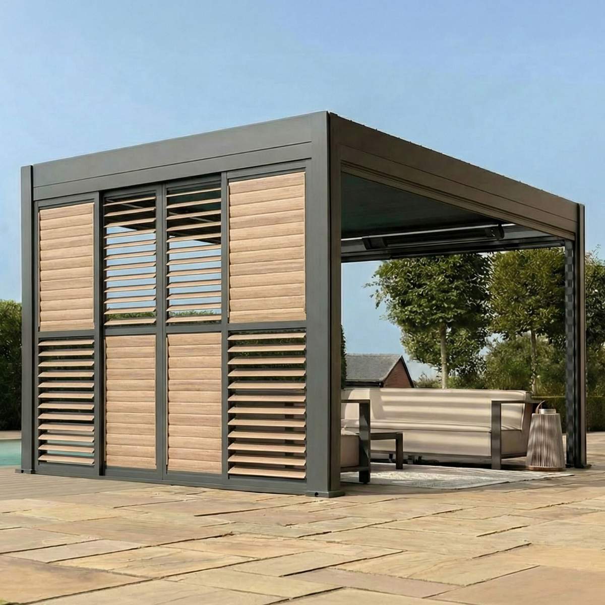 Maze - Eden Pergola Sliding Louvre Panel Door