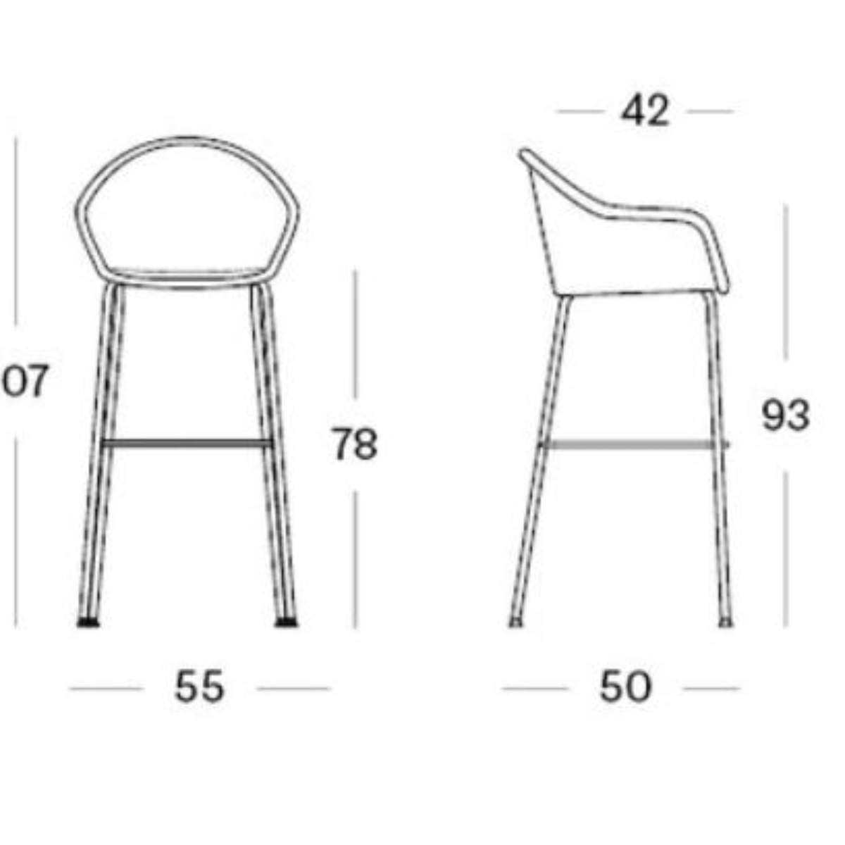 Vincent Shepherd Edgard Outdoor Bar Stool Teak Base