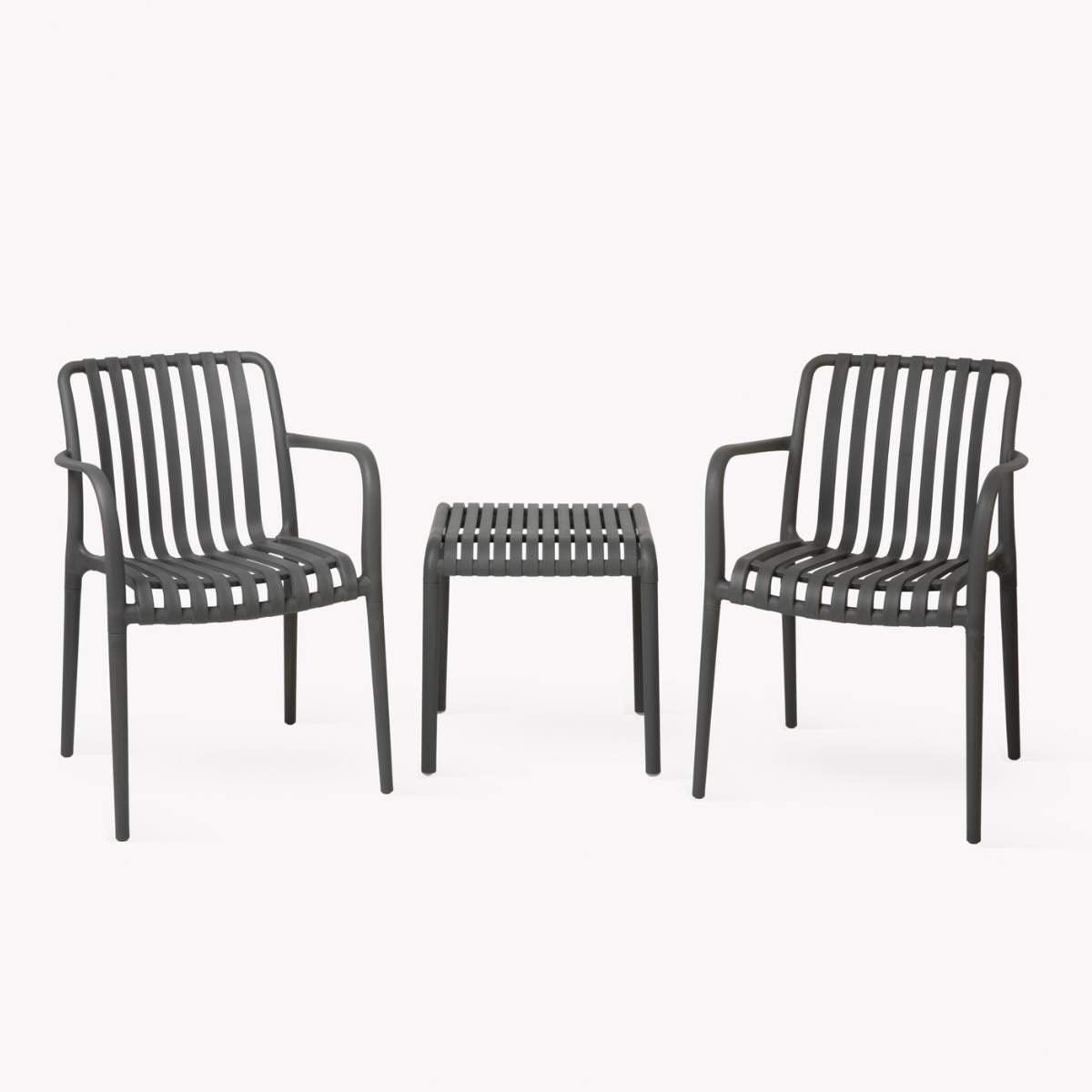 Garden Trading Edgeworth Armchair & Side Table Set Carbon