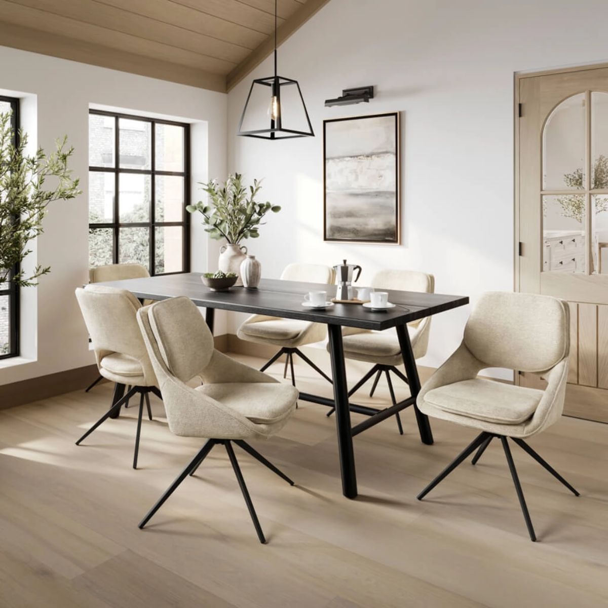 HO+ME Edisto Off-White Dining Chair