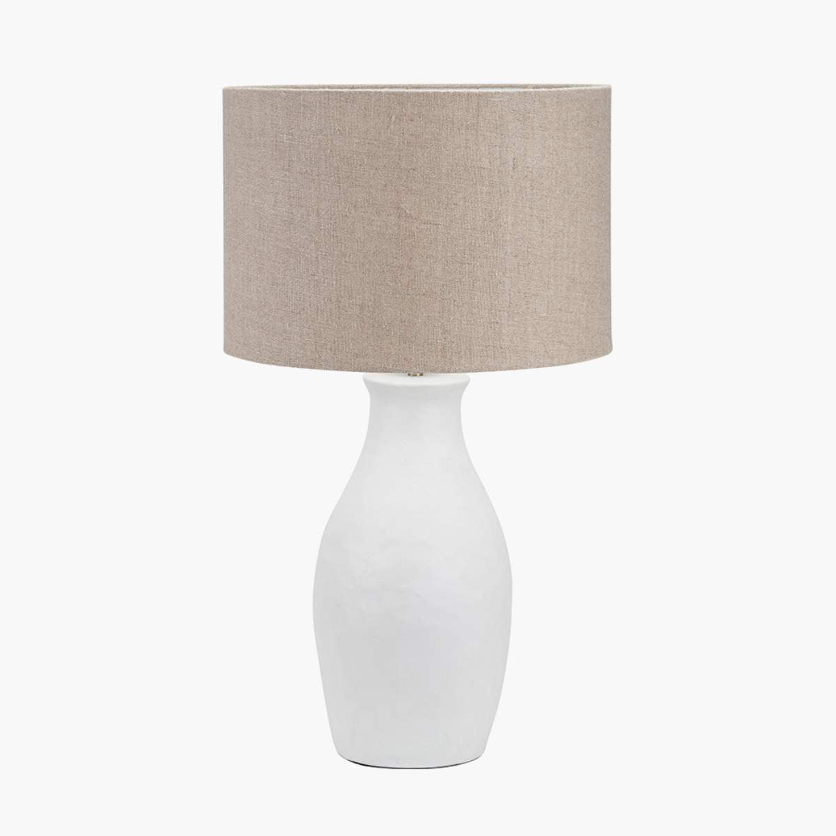 Pacific Lifestyle Eirene White Textured Stoneware Table Lamp Base