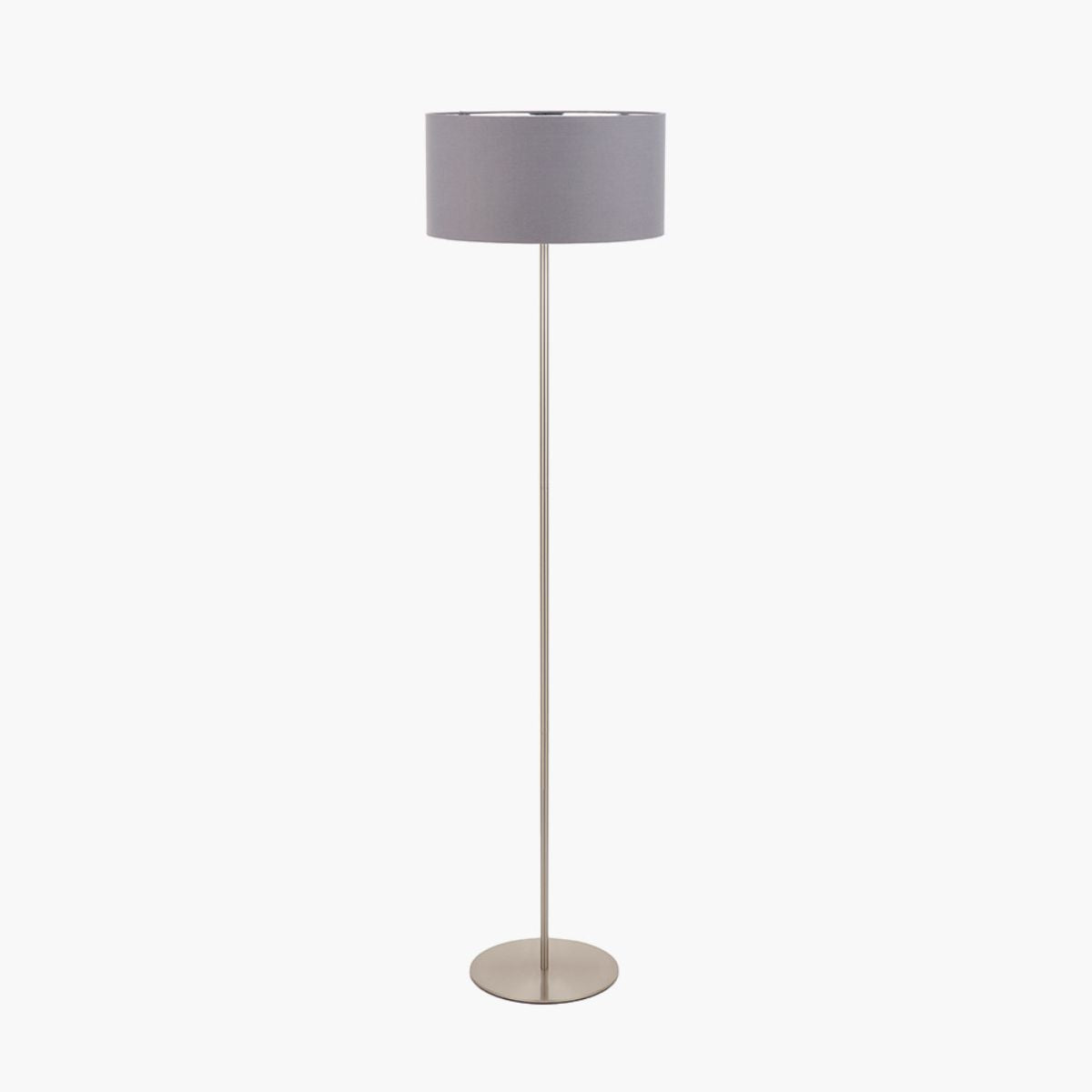 Pacific Lifestyle Elin Brushed Silver and Steel Grey Floor Lamp