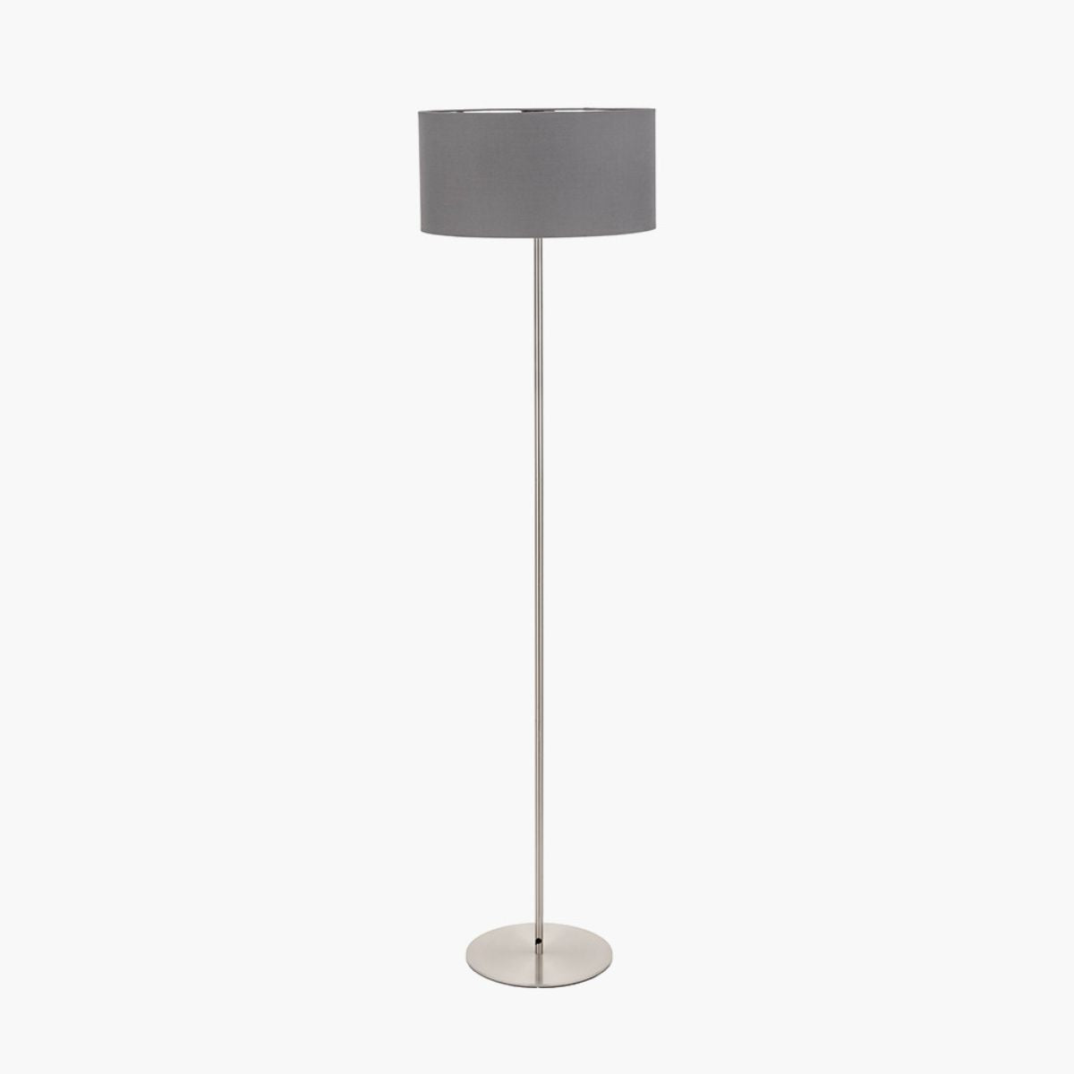 Pacific Lifestyle Elin Brushed Silver and Steel Grey Floor Lamp