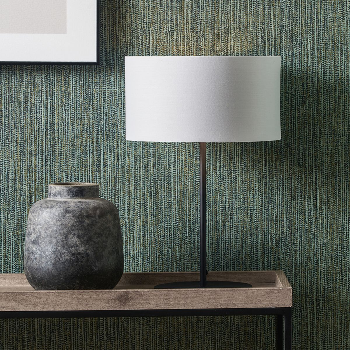 Pacific Lifestyle Elin Matt Black and Ivory Table Lamp